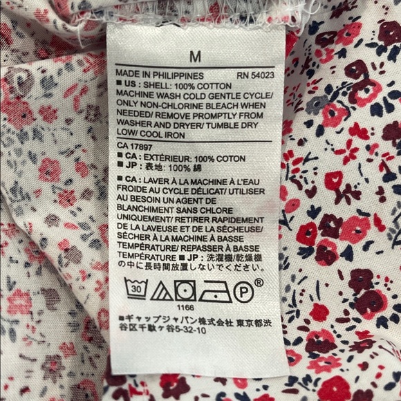 Banana Republic Cotton CottageCore Button Down Shirt With Ties At Cuffs Size M - Picture 7 of 7